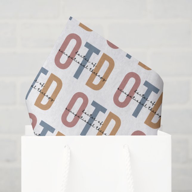 Retro OTD Doktor der Arbeitstherapie Seidenpapier (Geschenk Tasche)