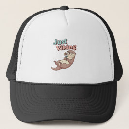 Retro Otter Easygoing Trucker Hat Truckerkappe