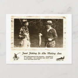 Retro Outdoor Man Cave Fishing Help - Postkarte