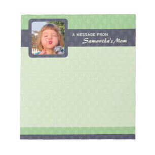 Retro Oval-Foto-kleiner Mama-Notizblock - Moos Notizblock