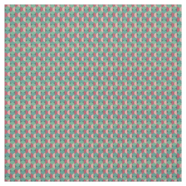 Retro-Ovale und Halbkreise Stoff (Muster)