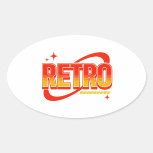 Retro. Ovaler Aufkleber