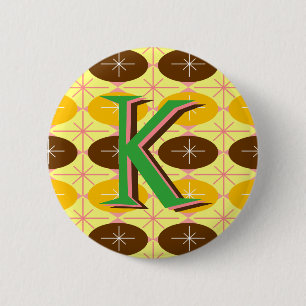 Retro Ovals & Sternexplosion Muster Button