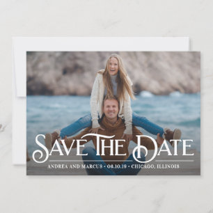 Retro Overlay Modern Card Save The Date
