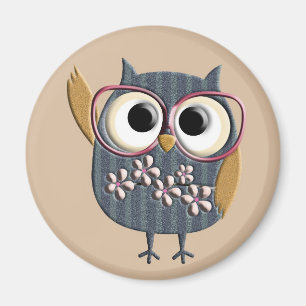Retro Owl Magnet
