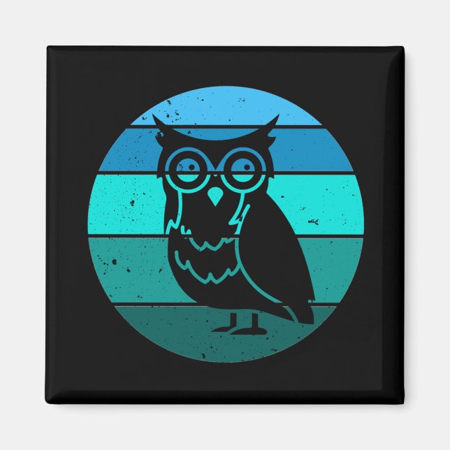 Retro Owl Magnet (Vorne)