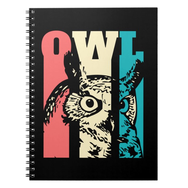 Retro Owl Notizblock (Vorderseite)