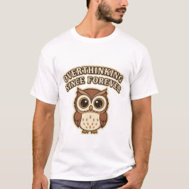 Retro Owl Overthinking Men’s Graphic T-Shirt