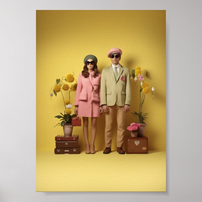 Retro-Paar Poster (Vorne)