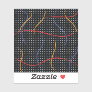 Retro Paint Spritzer und Punkte Aufkleber