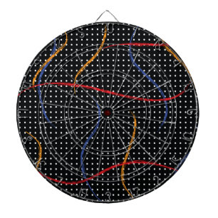 Retro Paint Spritzer und Punkte Dartscheibe