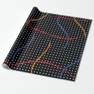 Retro Paint Spritzer und Punkte Geschenkpapier