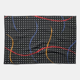 Retro Paint Spritzer und Punkte Geschirrtuch