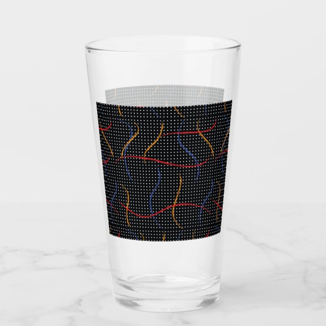 Retro Paint Spritzer und Punkte Glas (Vorderseite)