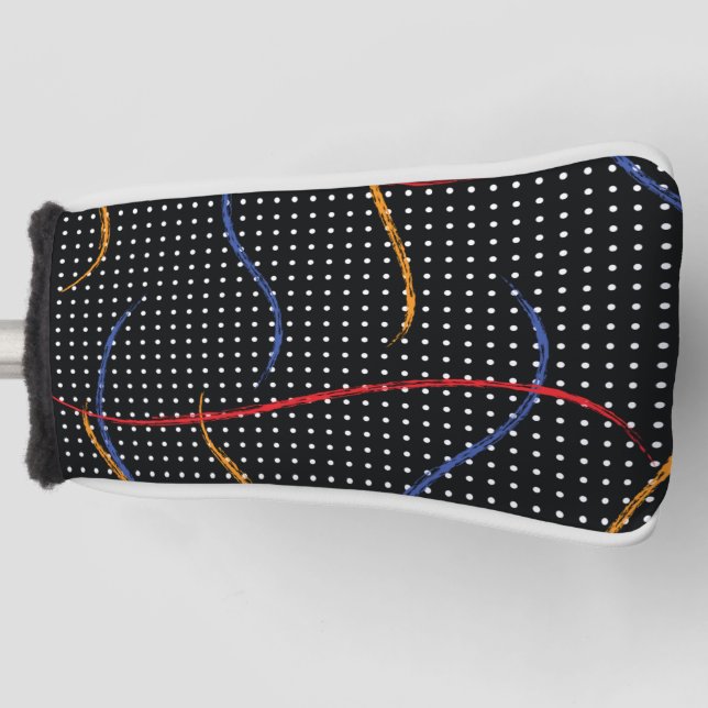 Retro Paint Spritzer und Punkte Golf Headcover (Vorderseite)