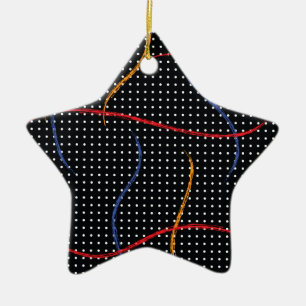 Retro Paint Spritzer und Punkte Keramik Ornament