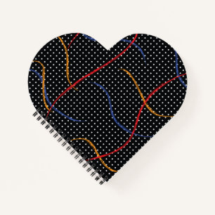 Retro Paint Spritzer und Punkte Notizbuch