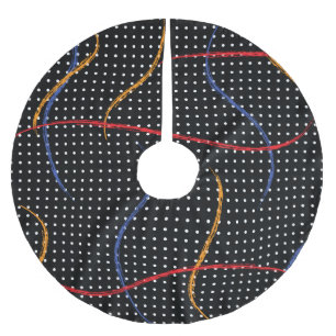 Retro Paint Spritzer und Punkte Polyester Weihnachtsbaumdecke