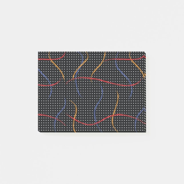 Retro Paint Spritzer und Punkte Post-it Klebezettel (Vorderseite)