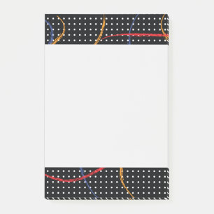 Retro Paint Spritzer und Punkte Post-it Klebezettel