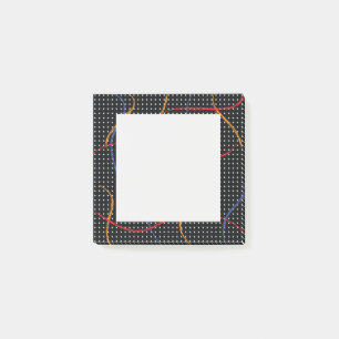 Retro Paint Spritzer und Punkte Post-it Klebezettel