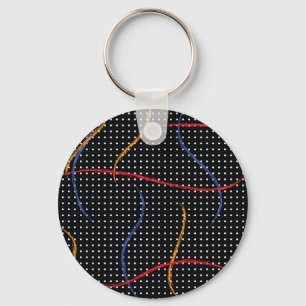 Retro Paint Spritzer und Punkte Schlüsselanhänger