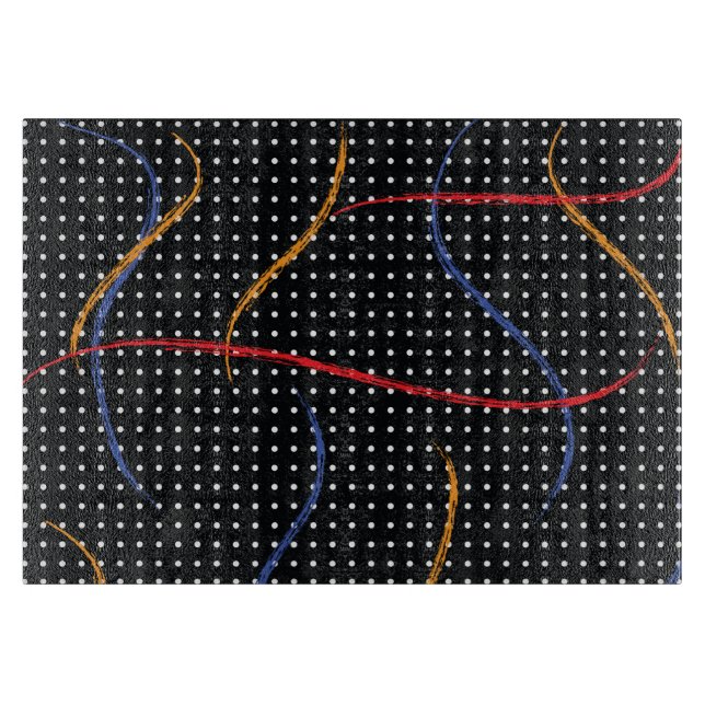 Retro Paint Spritzer und Punkte Schneidebrett (Vorderseite)