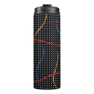 Retro Paint Spritzer und Punkte Thermosbecher