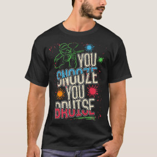 Retro Paintball You Snooze You Bruise Paint Ballin T-Shirt