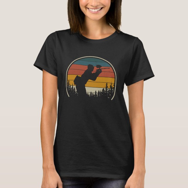 Retro Paintballer Paintball Paintballing T-Shirt (Vorderseite)