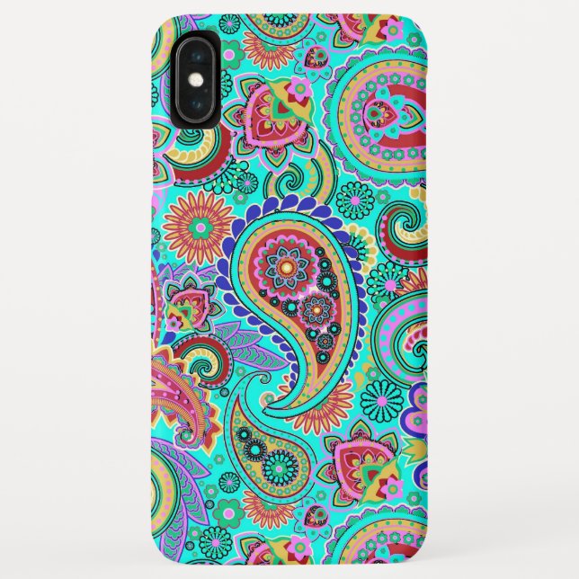 Retro Paisley Case-Mate iPhone Hülle (Rückseite)