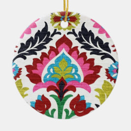 Retro Paisley Floral Keramik Ornament