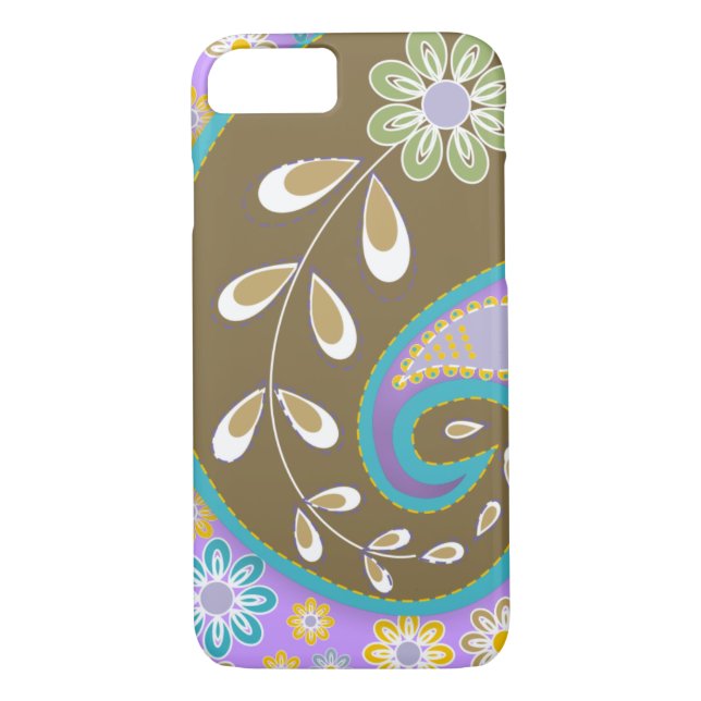 Retro-Paisley-Motiv Case-Mate iPhone Hülle (Rückseite)