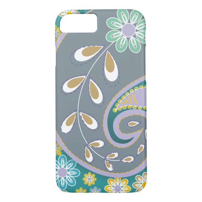 Retro-Paisley-Motiv Case-Mate iPhone Hülle (Rückseite)