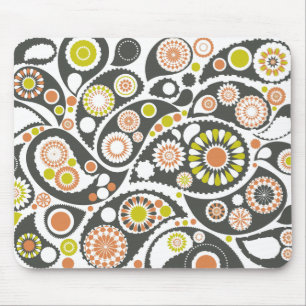 Retro-Paisley-Muster Mousepad