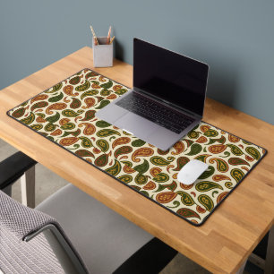 Retro-Paisley-Swirls - 70er Jahre Bohemien Schreibtischunterlage