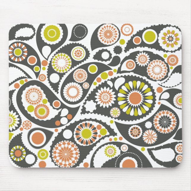Retro-Paisleymuster Mousepad (Vorne)