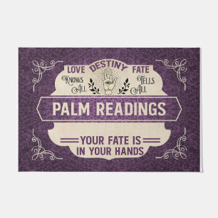 Retro Palm Reading Doormat, Tarot Reader Fußmatte
