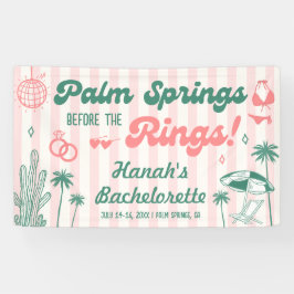 Retro Palm Spring Bachelorette Empfang Banner