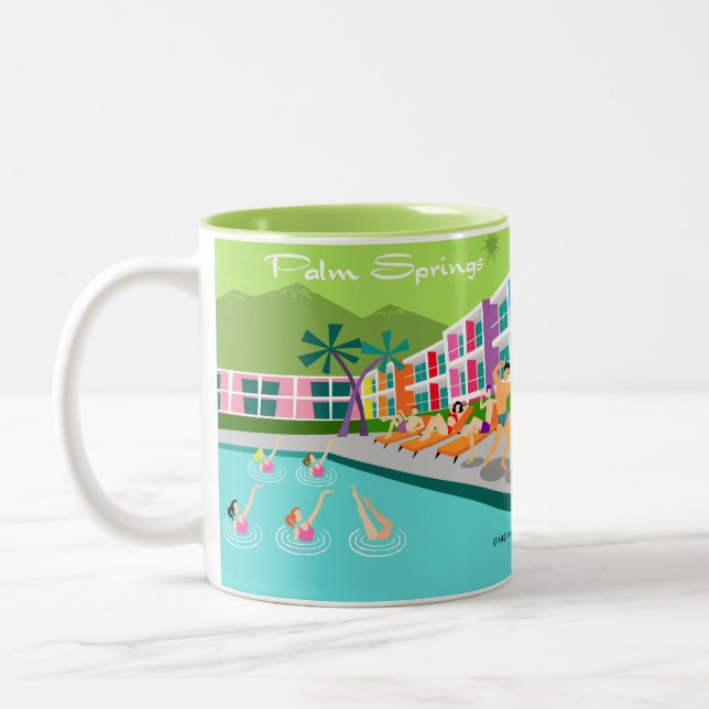 Retro Palm Springs Hotel Mug (Gauche)