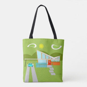 Retro Palm Springs House Mehrzwecktasche Tasche