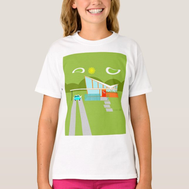Retro Palm Springs House T - Shirt (Vorderseite)