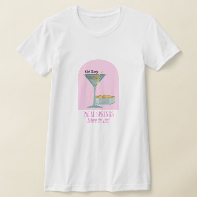 Retro Palm Springs Junggeselinnen-Abschied T - Shi T-Shirt (Ablage )