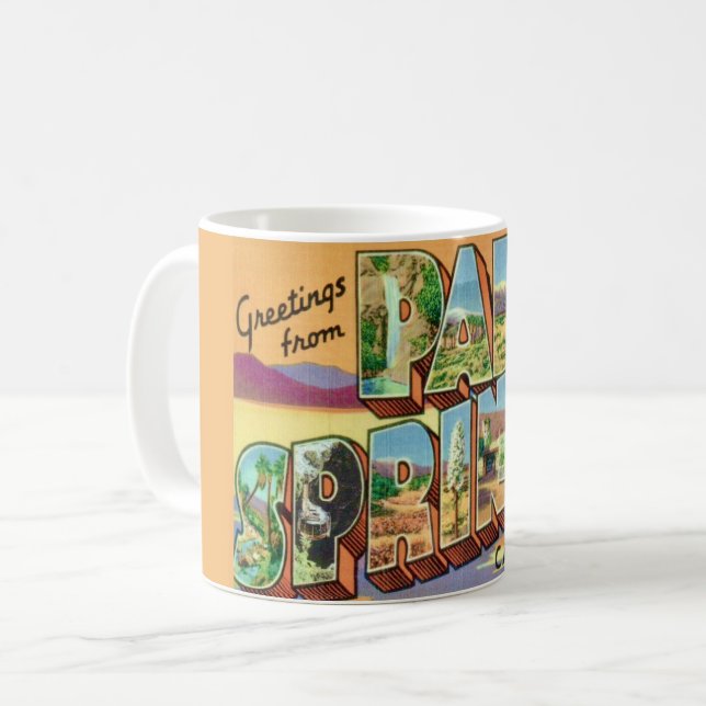 Retro Palm Springs Tasse (Vorderseite Links)