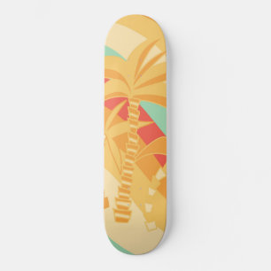 Retro Palm Summer Wave #1 #minimal #decor #art Skateboard