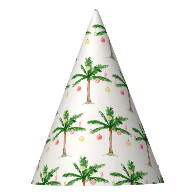 Retro Palm Tree Weihnachten im Juli Sommer Party Partyhütchen (Vorderseite)