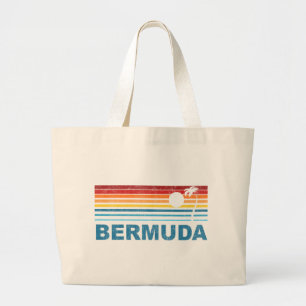 Retro Palme Bermuda Jumbo Stoffbeutel