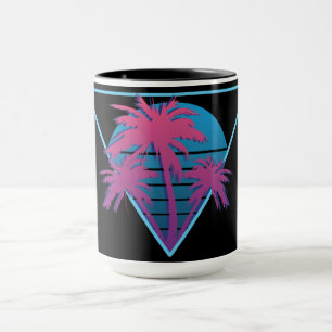 Retro Palmen Logo Tasse