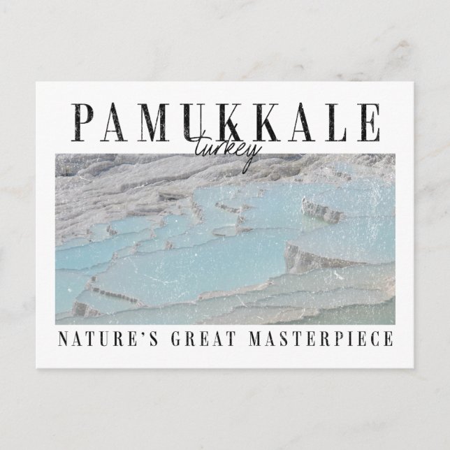 Retro Pamukkale Postkarte (Vorderseite)