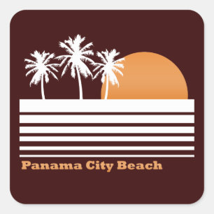 Retro Panama City Beach Aufkleber